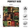 African American Gifts for Women, Afro Black Girl Blanket 50"x60", African American Throw Blanket with Inspiring Positive Quotes, Christmas Birthday
