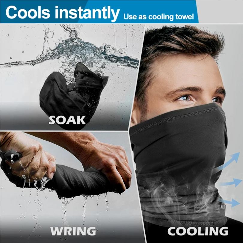 Cycling Face Mask Absorb Sweat Breathable Fishing Training Sport UV Face Scarf Neck Gaiter Summer Bicycle Face Bandana Head Band