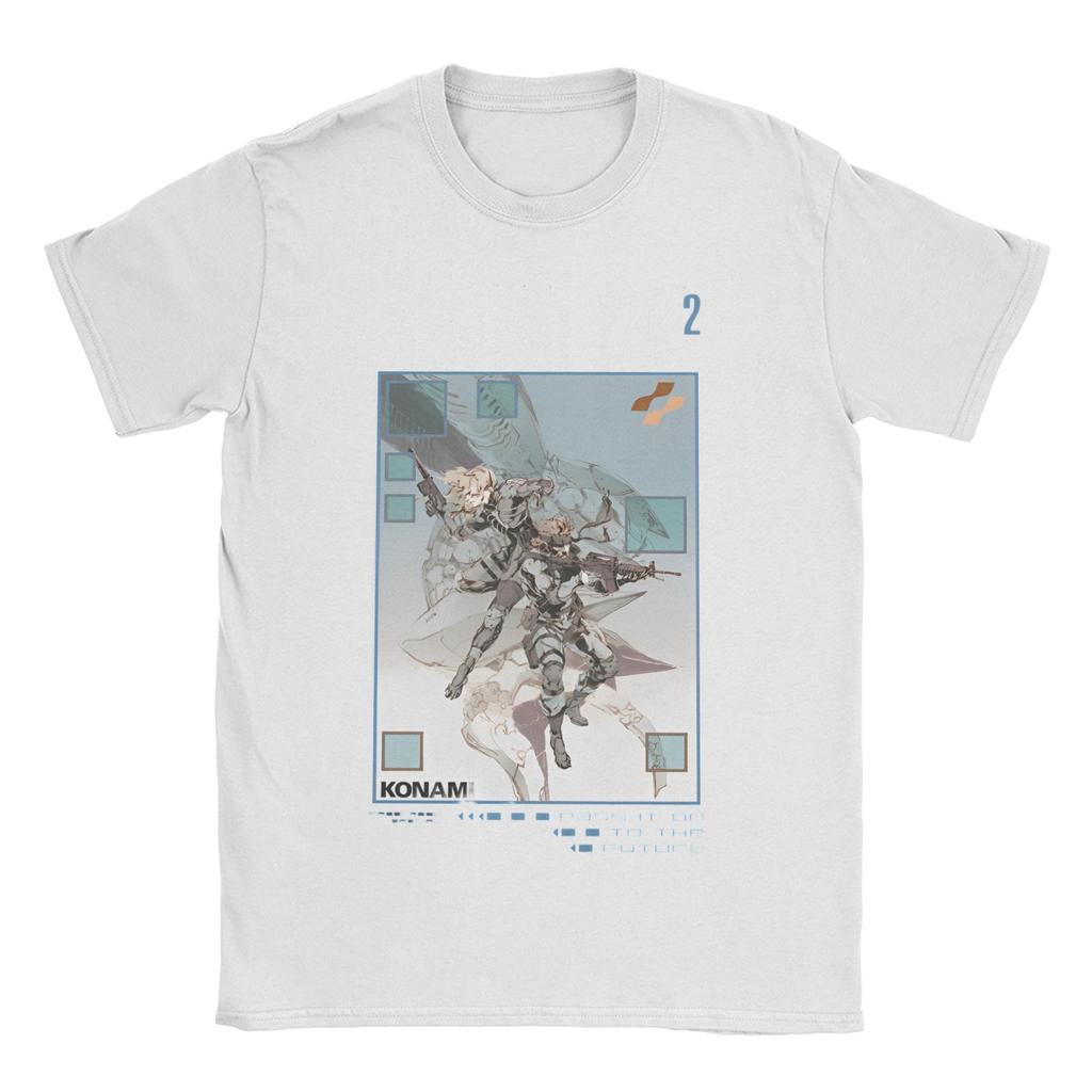 Men Women MGS2 Snake Raiden T Shirt Metal Gear Game 100% Cotton Clothing Vintage Short Sleeve Crew Neck Tees Plus Size T-Shirt