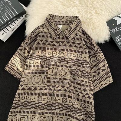 Chemise décontractée polyvalente à manches mi-longues pour homme, design tendance et tendance pour l'été