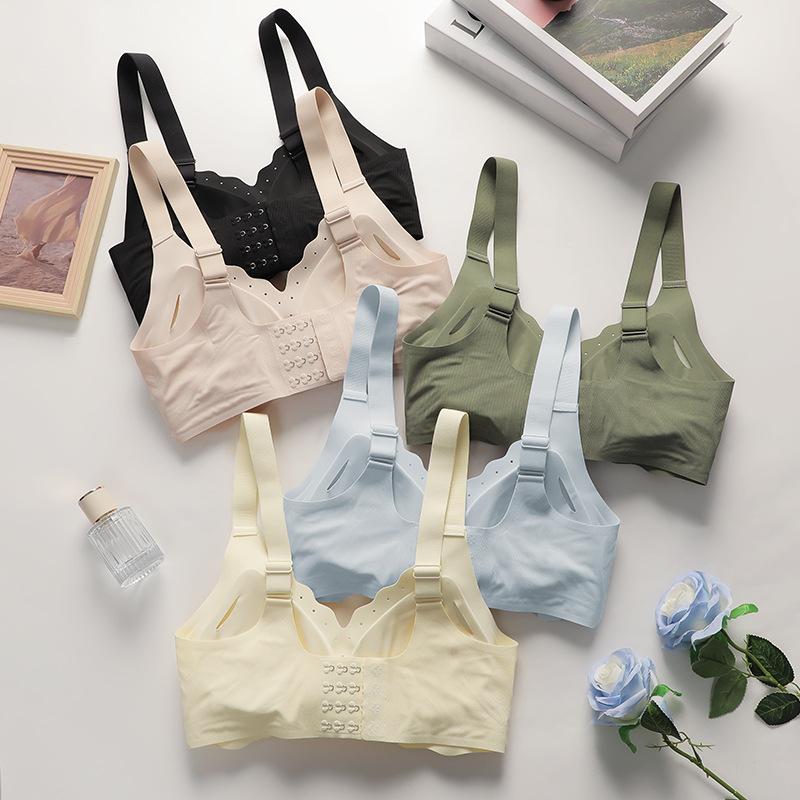 Ultra-thin Jelly Strip Women's Bra with Small Breasts Breathable Push-up and No-wire Bra for Small Breasts