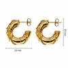 Trendy Stainless Steel C-Shaped Stud Earrings: Simple and Exquisite European & American Style
