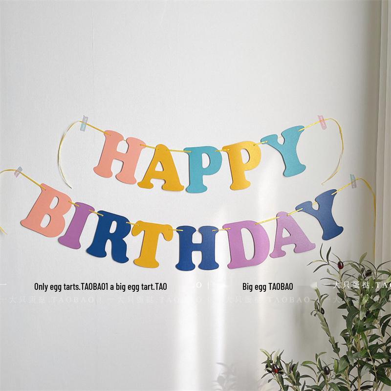 Korean Macaron Birthday Bunting: Non-woven Felt for 1st and 100th Day Celebrations.