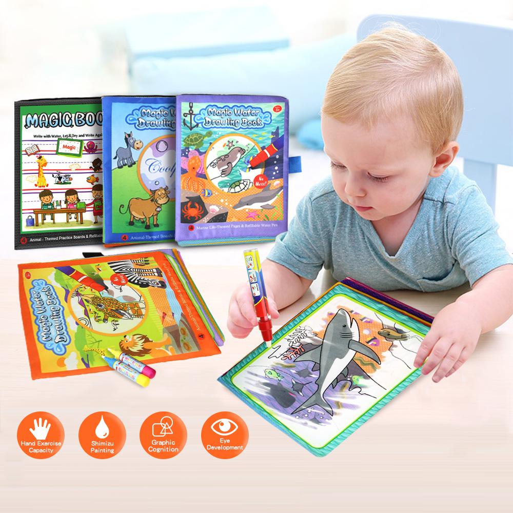 Magic Water Drawing Book Coloring Book Painting Board Doodle Book in Drawing Toys Educational Toys for Kids Xmas Gifts
