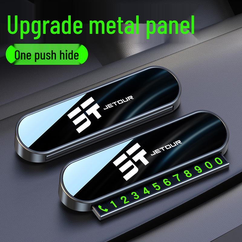 Jetour Traveler Temporary Parking Sign: Magnetic Luminous Number Plate