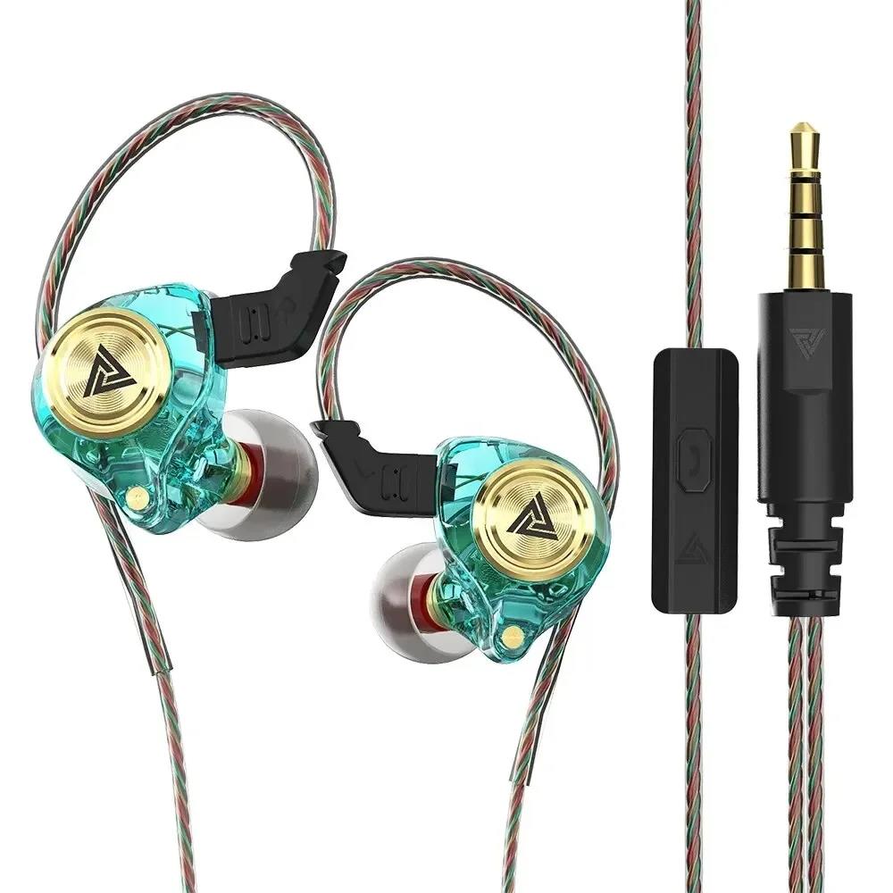 QKZ CK5 Wired Earphones In-Ear Headphones with Mic Volume Control HiFi Stereo Sound Deep Bass Tangle-Free for Phone Laptop PC