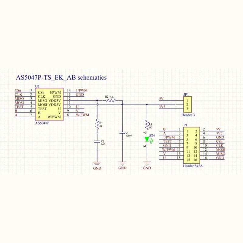 High Precise AS5047P Encoding Module Development Board Offering SPI, UVW, PWM Interfaces for Wide Applications