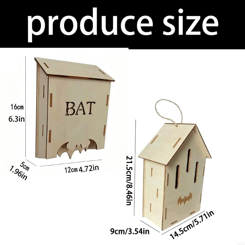 Hanging Bat Shelter House In Construction, Outdoor Bat House for Quiet Tree Placement In Backyard or Yard Use B03E