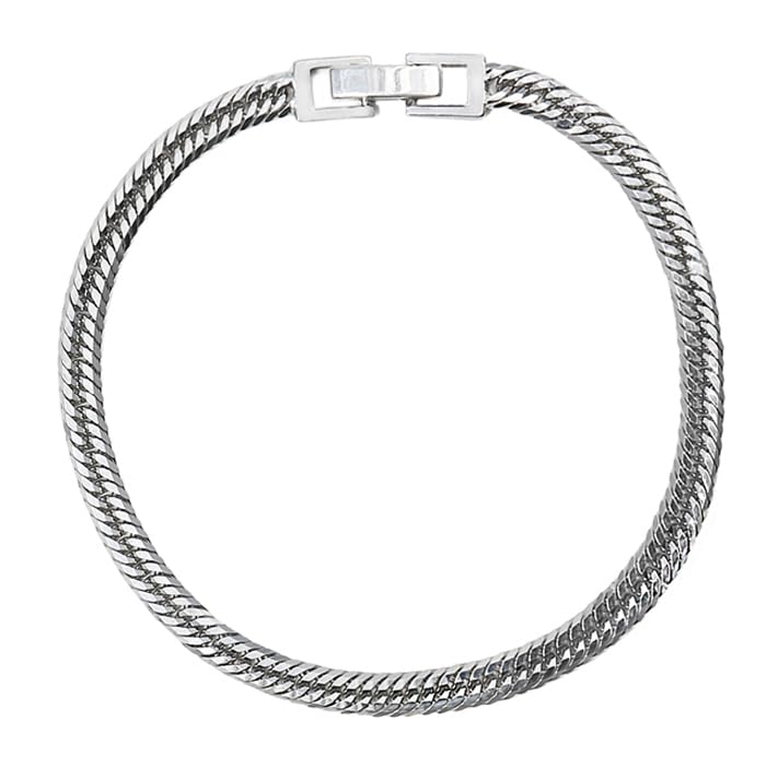 

925 Silver Kihei Bracelet Triple Cut SV925 Metal Allergy Friendly Heavy Feel Made in Japan 20cm Solid Silver 925 Mens Bracelet for Man [PURÉZZA] Men s