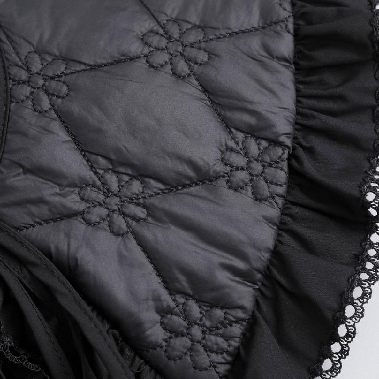 Sophisticated Sequins Quilted Cape False Collar Chinese Elegant Ruffled Lace Layering Shawl Clothing Accessory for Dress