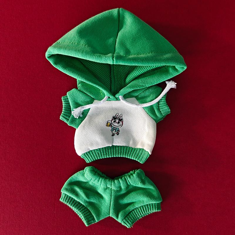 

Кукла Лабубу 17 см Хлопковая Кукла Комплект Толстовки и Брелок 17cm