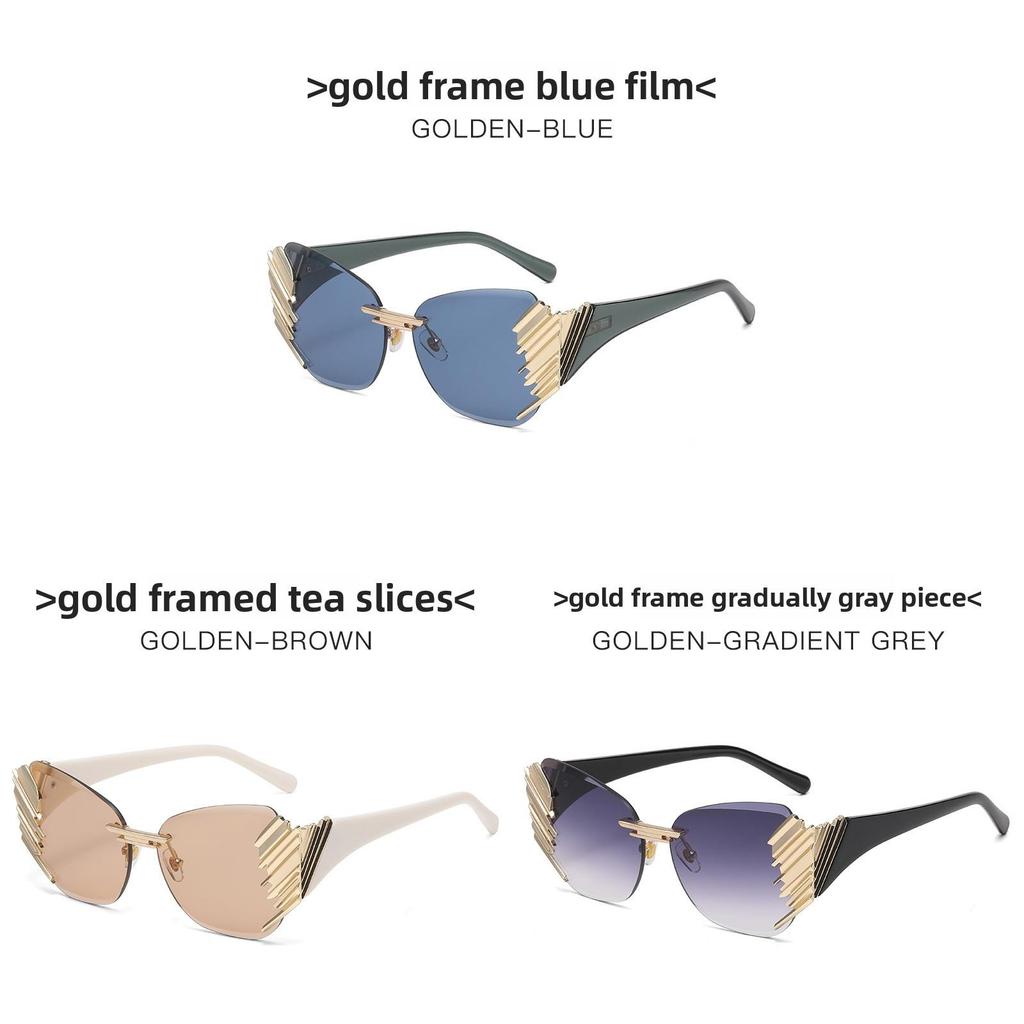 Modern Unisex Frameless Sunglasses With Uv400 Protection For Street Style And Fashion Trend