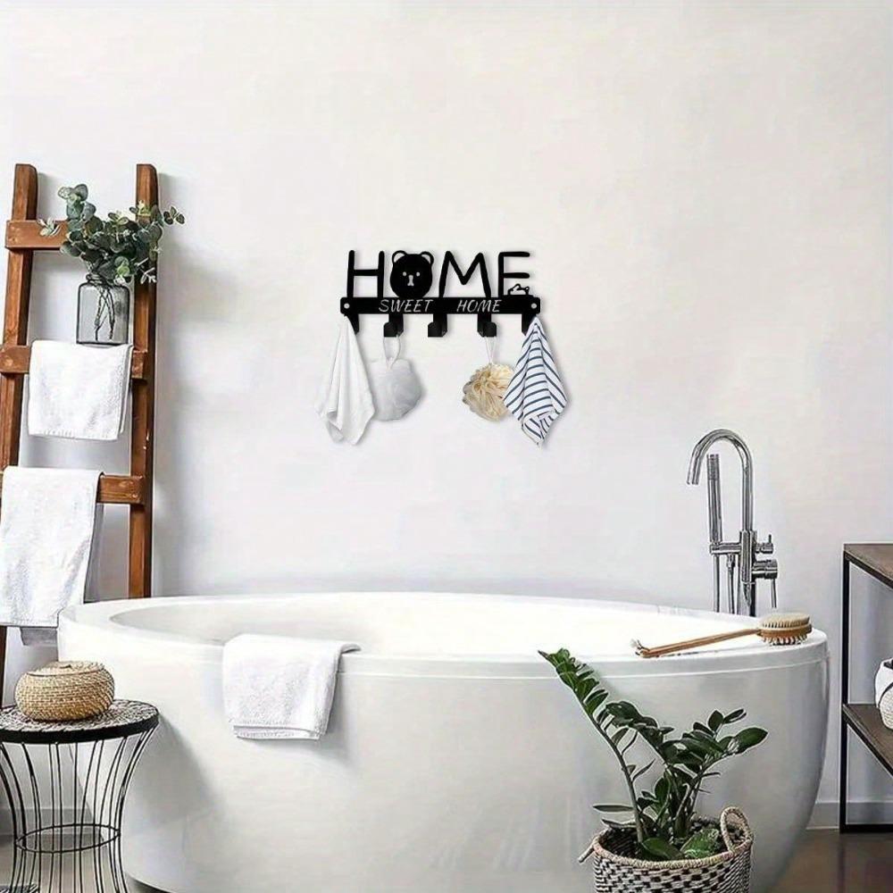 Heavy Duty Metal Key Holder Wall Mount 5.91 Inch Rustic Entryway Organizer with Hook for Keys Hat Indoor Outdoor Durable Housewarming Gift