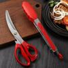 Portable Stainless Steel BBQ Scissors Clip Set Silicone Food Clip Scissors Suitable for Outdoor Camping BBQ Accessories