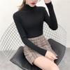 Women's Slim Fit Solid Turtleneck Sweater - Versatile Fashion Knit Pullover for Autumn & Winter