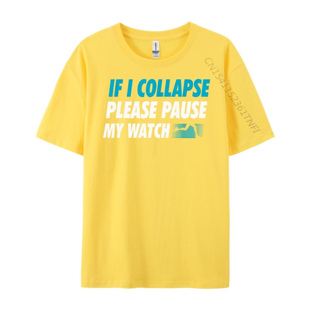 Wenn ich zusammenbreche, bitte stoppen Sie meine Uhr Laufender Marathonläufer Aufdruck T-Shirt Herbst Kleidung