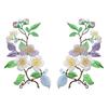 Iron On DIY Embroidered Stickers Flower Shape Clothes Sticker Elegant Flower Embroidery Patch  Bags