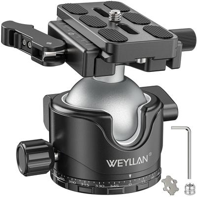 WEYLLAN EH46L Kugel-Profikugelkopf mit Verriegelung Schlank 46mm Kompatibel mit ARCA Swiss Kompatible Schnellwechselplatte Maximale Tragfähigkeit von für