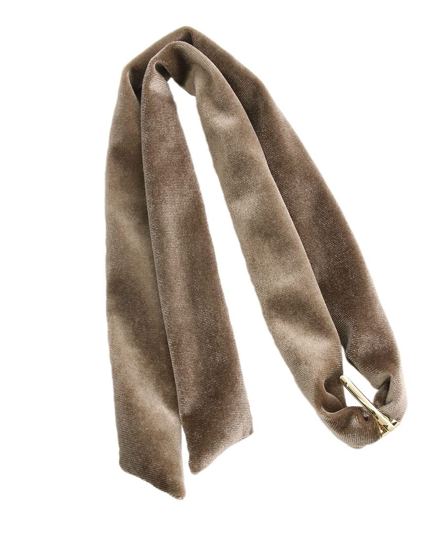 

Tight Pony Hair Cuff Pony Hook Velor String Wrap Hair Arrangement Hair Accessory Mocha [VINGTAINE] H7624-MOC-