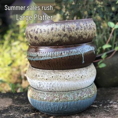 Personalized Large Ceramic Succulent Flower Pot with Wide Caliber - Free Shipping