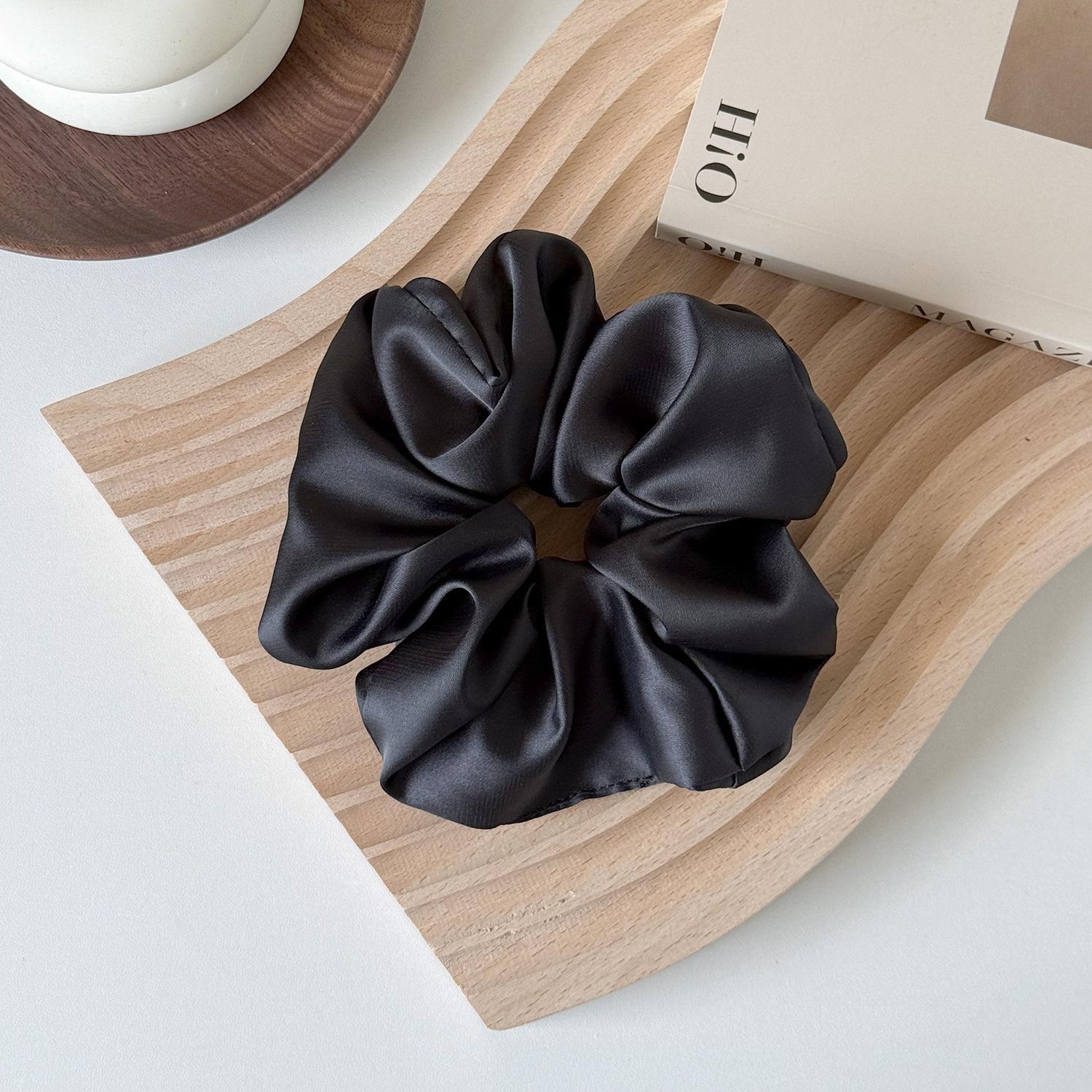 2026 Korean Satin Scrunchie: High-End Hair-Friendly Elastic Band for Women s Ponytails & Floral Accessories