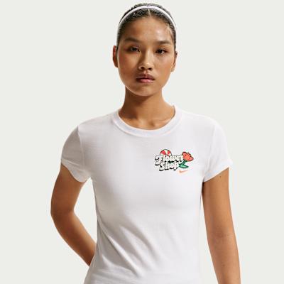 Nike T Shirts Women s White Crew Neck Moderate Other S