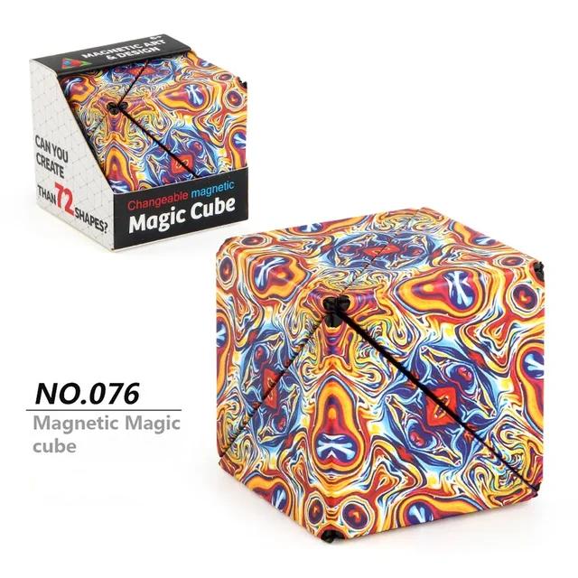 Geometric Magnetic Changeable Magic Cube for Children Anti-Stress 3D Toy Puzzle With Manual Lid Variety Educational Toys