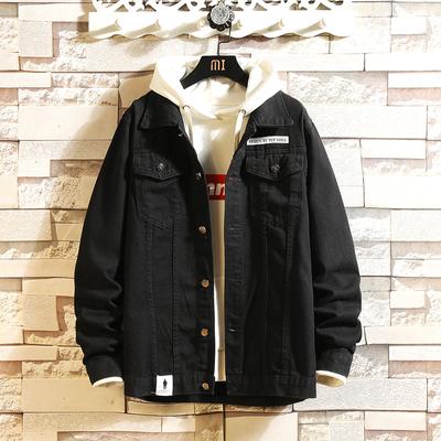 Denim Jacket Men's Trendy Loose Spring and Autumn Retro Jacket Tops Couple Trendy Brand