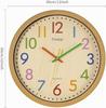 Foxtop Kids Wall Clock Silent No Tick Modern Colorful 30cm for Boys Girls Bedroom Kitchen Classroom