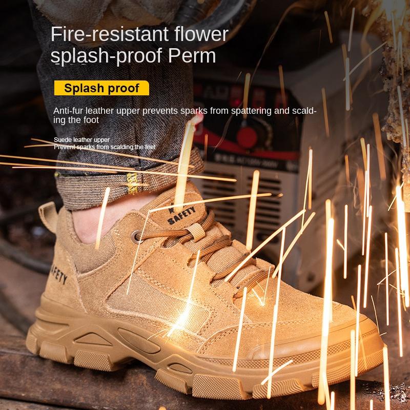 Labor Insurance Shoes Men's Anti-smashing and Anti-piercing Electric Welding Welder Anti-scalding Insulating Steel Baotou Construction Site Shoes