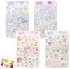 The Texture with Your Dreamy Cute BIG Stickers 2 Size PVC Stickers Pastel Colors 4 Types Backing Sheet 21 X 15 Cm [Feel Plump, Three-dimensional