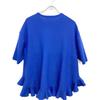 Adore 531-5170320 25Stainless Steel Blue Ruffle Hem Knit Tops 38 blueUsed