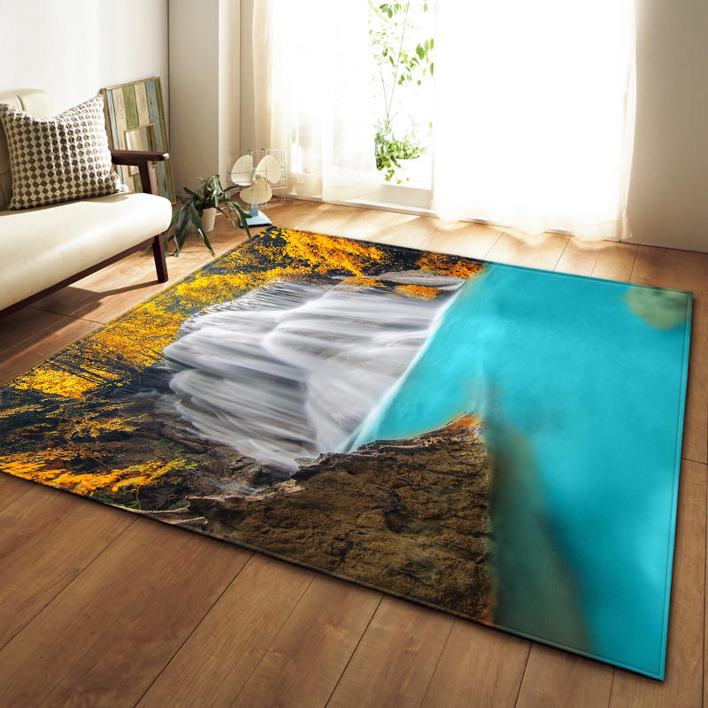 Lotus Goldfish 3D Carpets Living Room Area Rug Outer Space Planet Bedroom Rug Children Play Mat Coffee Table Carpet Floor Mat