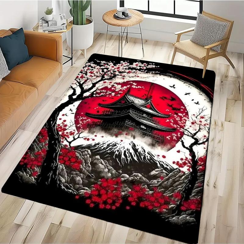2026 New Retro Landscape Paintings Carpet Rug for Bedroom Living Room Sofa Home Doormat Decor,Large Kids Play Non-slip Floor Mat