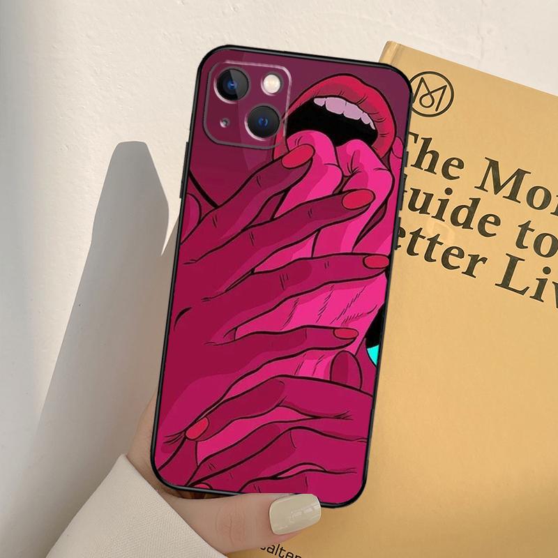 Sexy Lady Red Lips Girls Bikini Silicone Phone Case For iPhone 17 Pro Max 17 Air 17Pro Protector Shockproof Cover