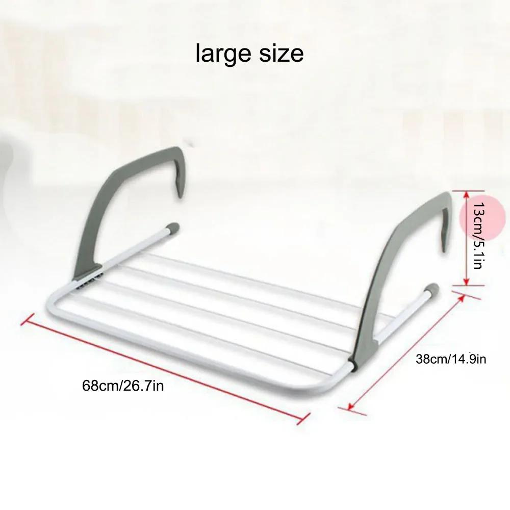 

2PC Foldable Storage Clothes Hanger Clothes Hanger Balcony Hanging Socks and Shoes Hanger Multi Functional Towel Hanger 2PCS
