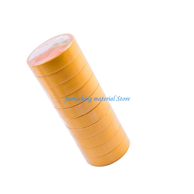 Y5GD 10 Roll PVC Insulating Tape Strong Adhesive Industrial Wiring Harness Tape for Electrical, Labeling and Craft Project Green