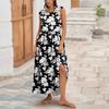 Women's Summer Fashion Tank Dress A-Line Sleeveless Casual Floral/Solid Pocket Dress