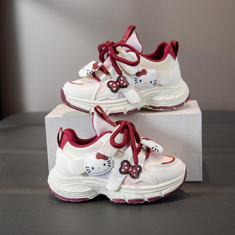Girls' Athletic Shoes, Soft-soled, Children's Chunky sneakers2026Spring New Cartoon Casual Shoes, Versatile Running Shoes for Girls