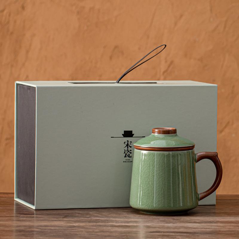 Tea cup tea separation mug office cup ceramic souvenir gift box tea cup