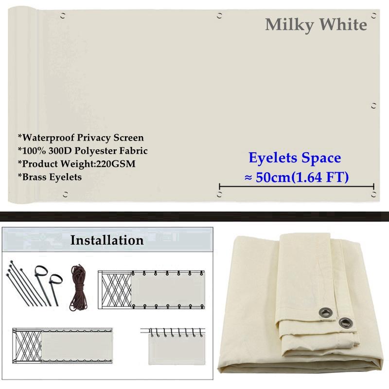 

Серый бежевый молочный 100% полиэстер водонепроницаемый балконный экран сетка для защиты от ветра терраса ограждение сетка непромокаемая солнцезащитная сетка паруса CHINA&0.8m x 2m