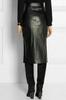 New Genuine Lambskin Soft Leather Skirt Stylish Black Women's Handmade Party