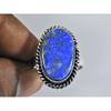 Natural Lapis Lazuli 925 Solid Sterling Silver Ring Size US-8 PG-38
