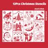 Christmas Stencils Merry Christmas Decorations for Home 2025 Navidad Natal Xmas Wall Window DIY Stencils Ornament New Year 2026
