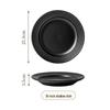Ru Han Matte Black Ceramic 10-inch Shallow Plate