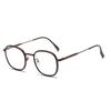 Anti-Blue Light Discoloration Glasses Round Frame White Plain Student Glasses Frame Degree Myopia Finished Product Generation Tide