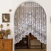 No Drilling Required Window Sheer Curtain Translucent Kitchen Partition Tulle Dinning Room
