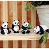 4 Pcs Panda Miniature Decor Items Set for Unique Gift,Home,Living Room,Office,Restaurant Decor,Showpiece,Perfect Valentine Decoration Items