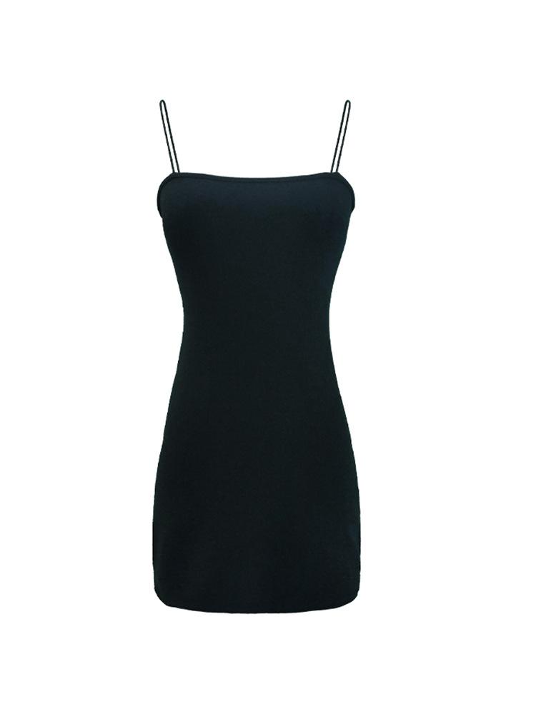 Sexy Royal Sister Style Black Suspender Dress Women's Summer New Elastic Slim Mental Machine Slim Hip Wrap Short Skirt