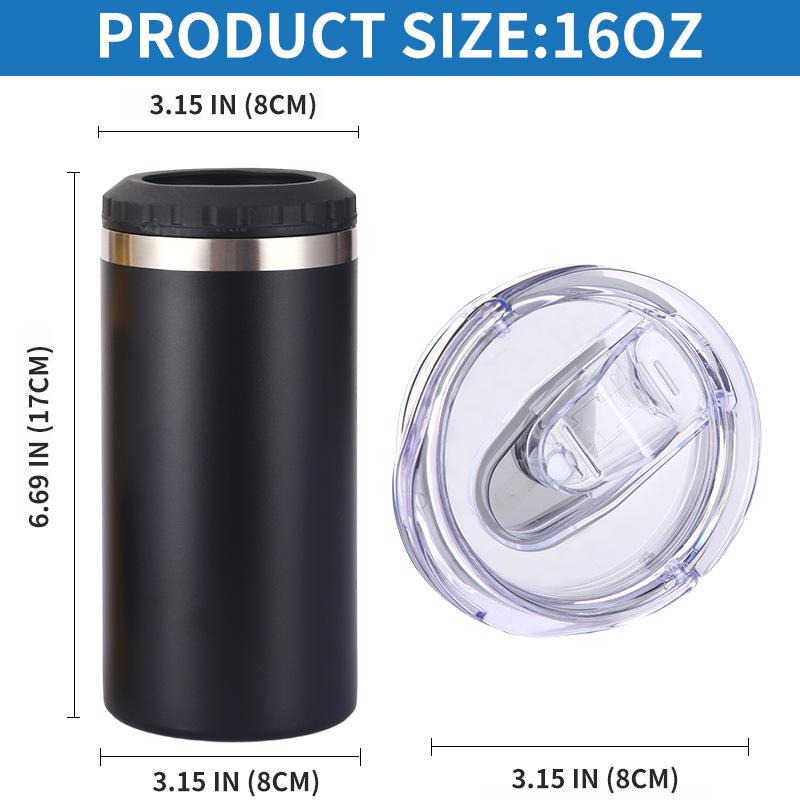 Cold Cola Can Double Cover Water Cup Car Straight Cup Multi-functional Portable Beer Cup
